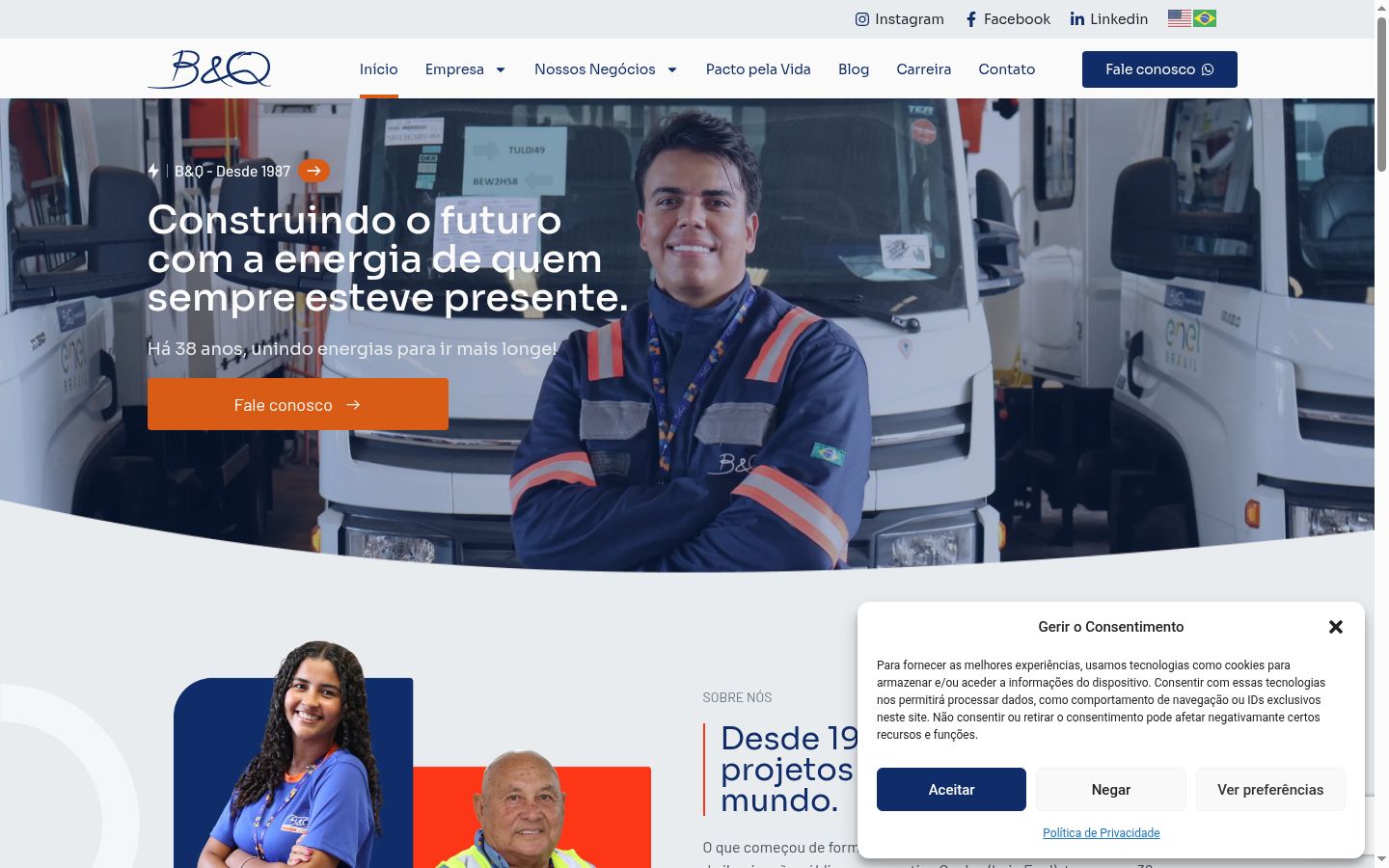 Screenshot of the consent banner shown before any interaction