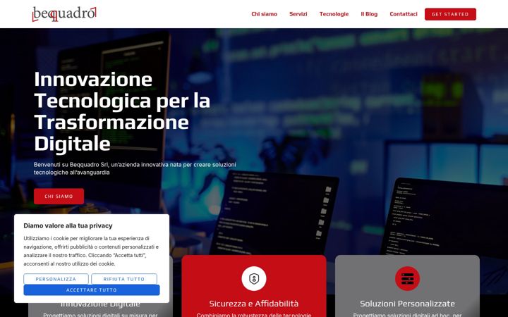 Screenshot of beqquadro.com