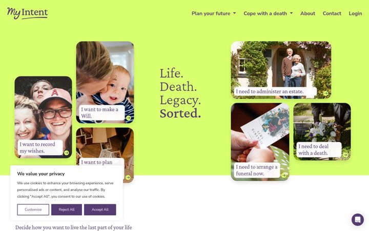 Screenshot of bequeathed.org