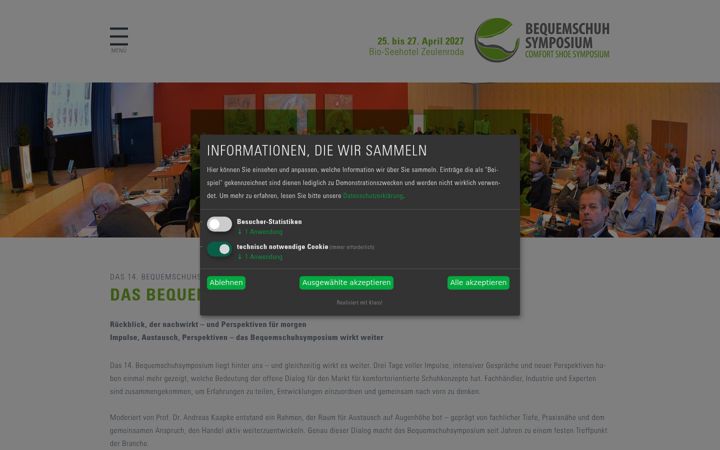 Screenshot of bequemschuhsymposium.de