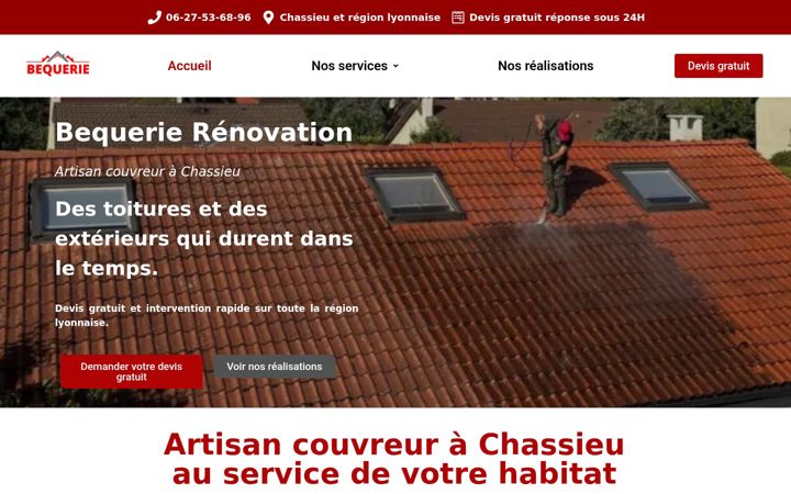 Screenshot of bequerieservices.com