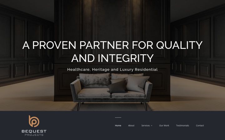 Screenshot of bequest-projects.co.uk