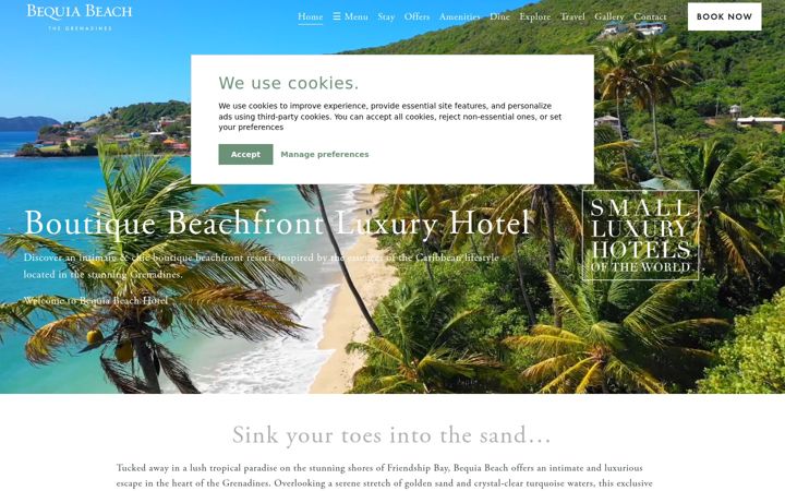 Screenshot of bequiabeachhotel.com