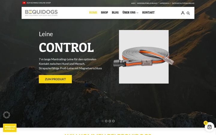 Screenshot of bequidogs.com