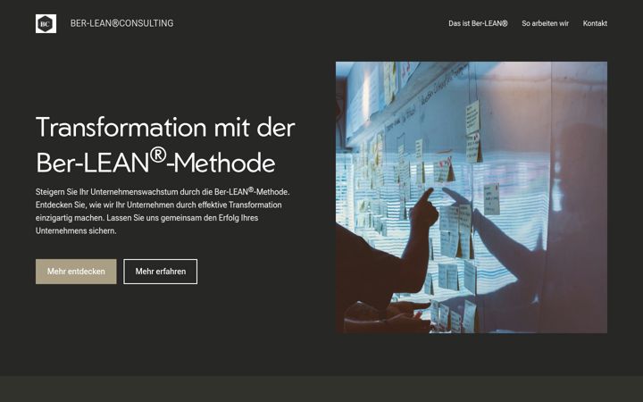 Screenshot of ber-lean-consulting.com