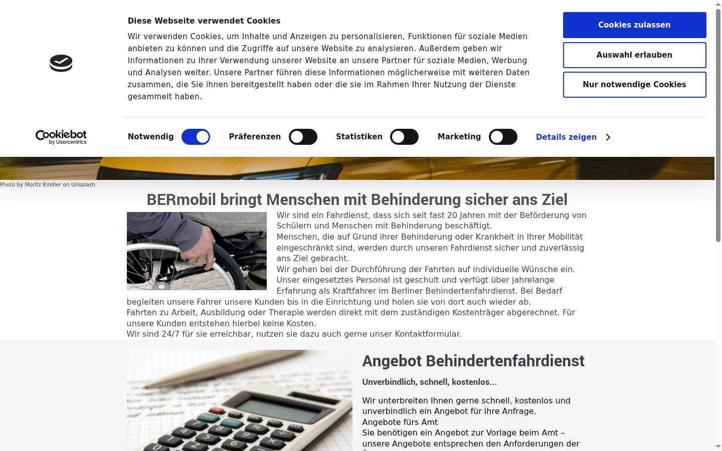 Screenshot van de toestemmingsbanner zoals getoond vóór enige interactie