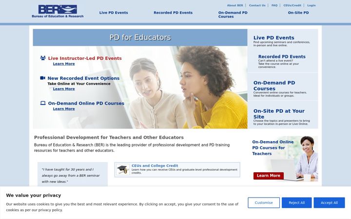 Screenshot of ber.org