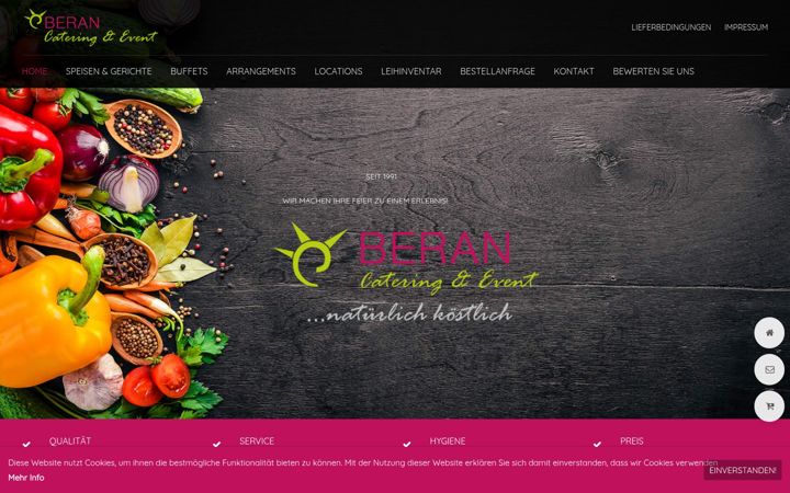 Screenshot of beran-catering.de