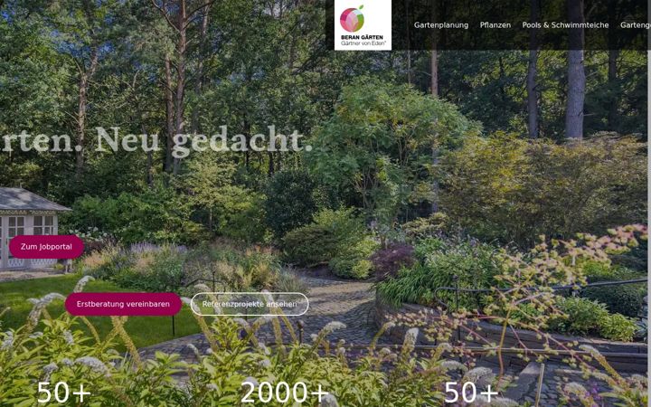 Ekrano kopija beran-gaerten.de