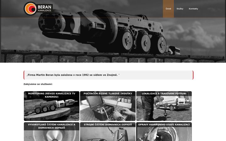 Screenshot of beran-kanalizace.cz