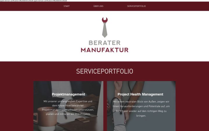 Ekrano kopija berater-manufaktur.de