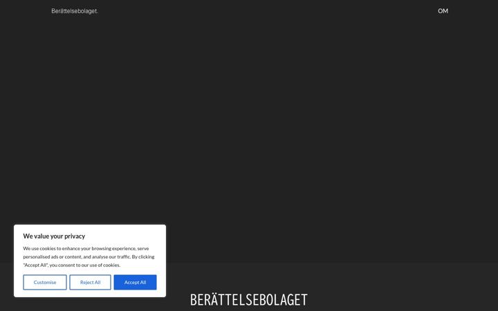 Screenshot of berattelsebolaget.se