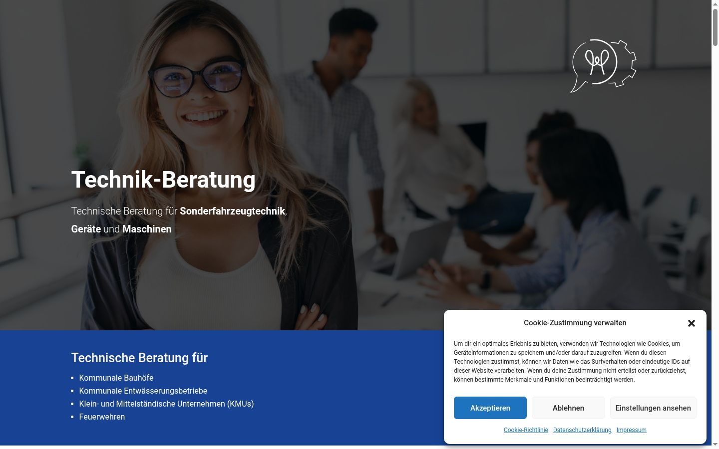 Screenshot van de toestemmingsbanner zoals getoond vóór enige interactie