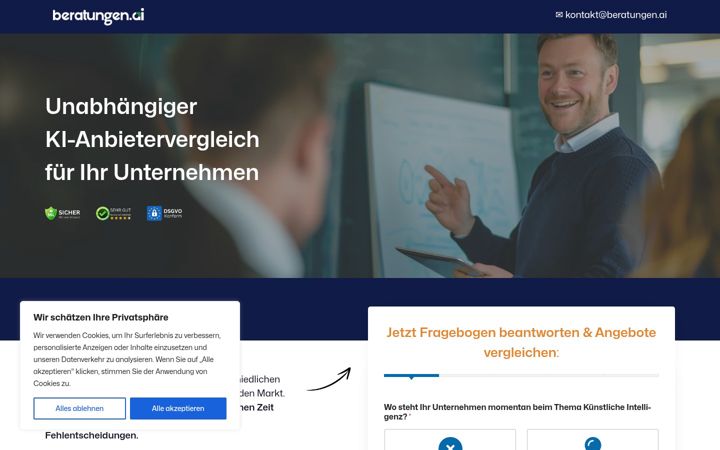 Screenshot of beratungen.ai