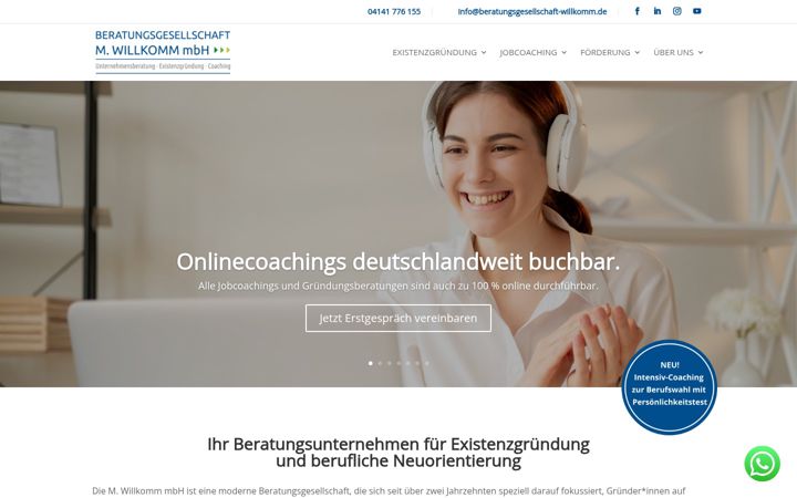 Screenshot of beratungsgesellschaft-willkomm.de