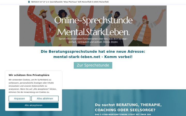 Skjermbilde av beratungssprechstunde.net