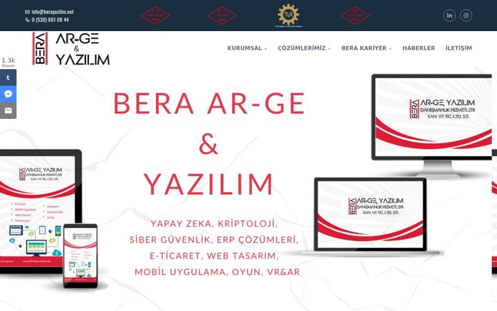 Screenshot of berayazilim.net