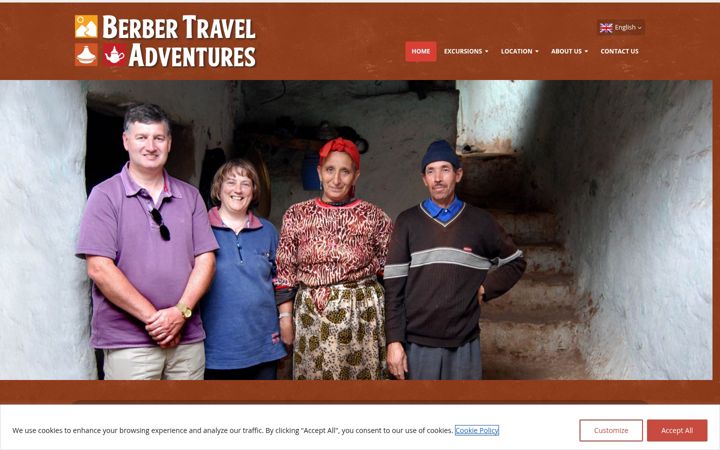 Screenshot of berberadventures.com