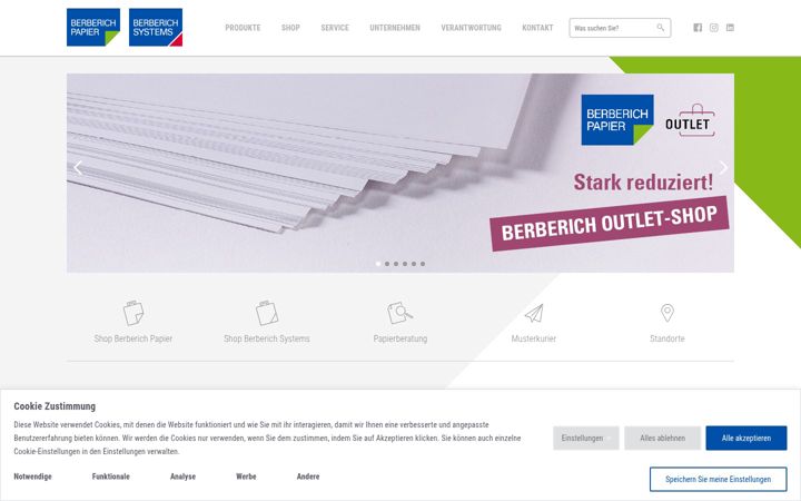 Screenshot of berberich-papier.de