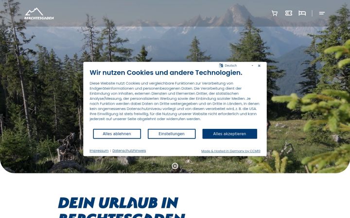 Screenshot of berchtesgaden.de