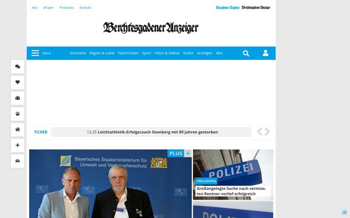 Screenshot of berchtesgadener-anzeiger.de
