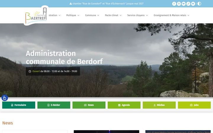 Screenshot of berdorf.lu