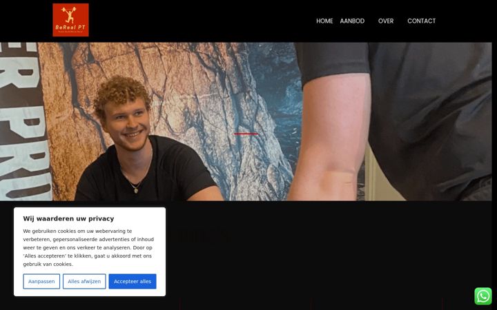 Screenshot van bereal-personaltraining.nl