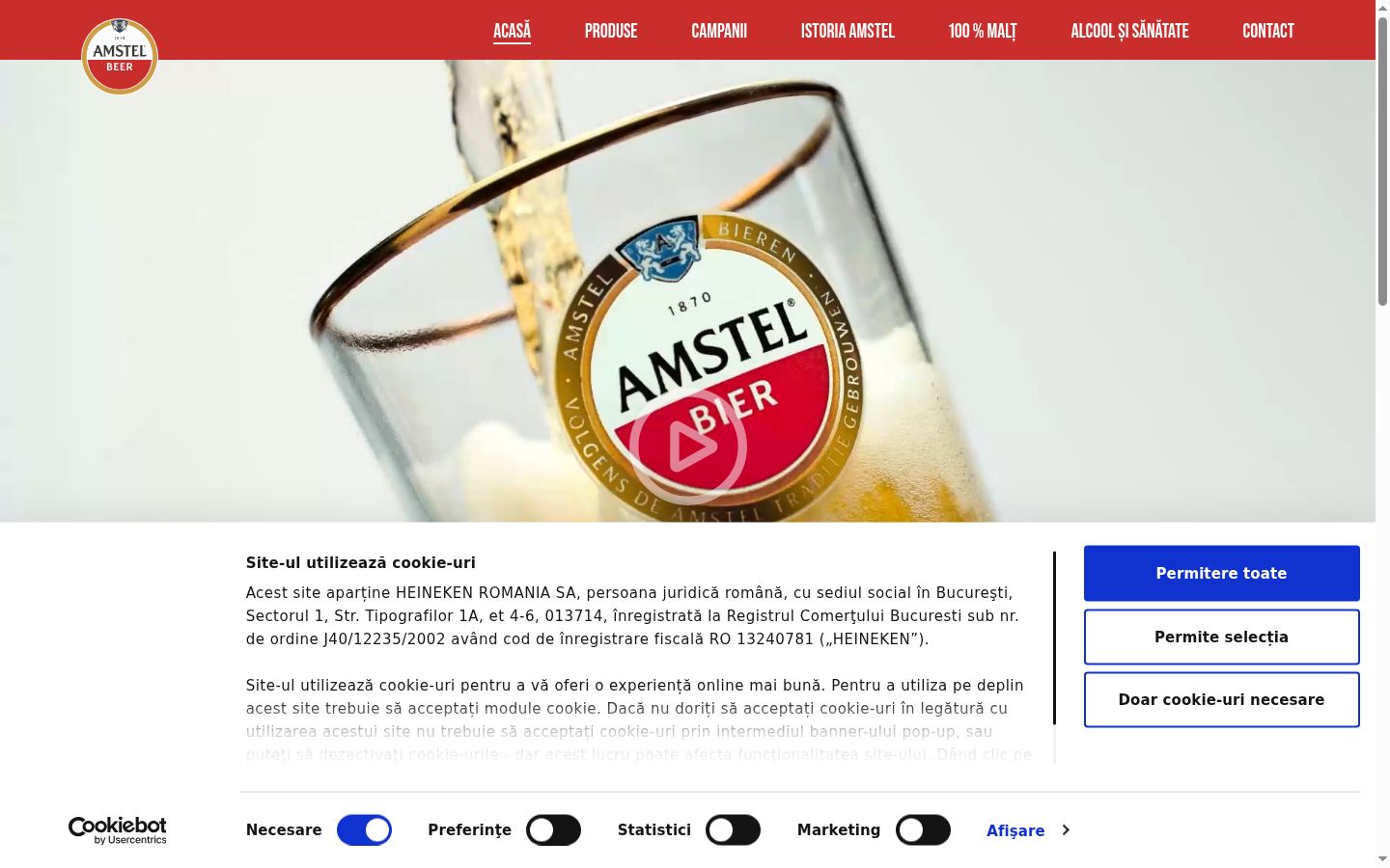 Screenshot tal-banner tal-kunsens muri qabel kwalunkwe interazzjoni