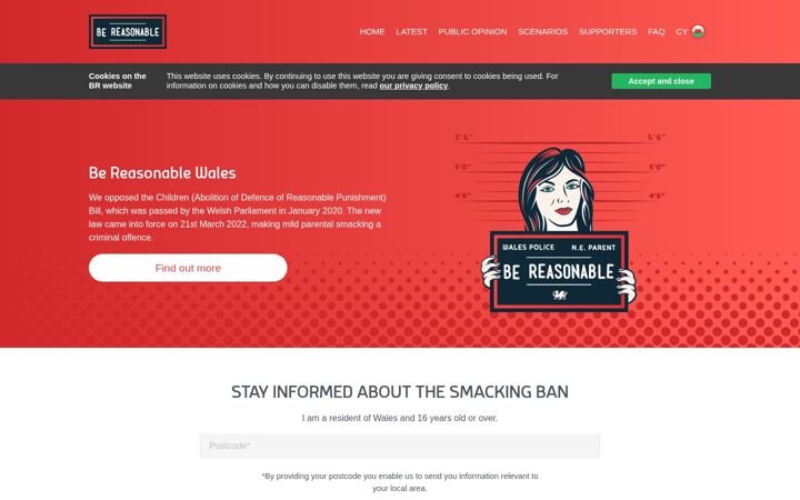 Screenshot of bereasonable.wales