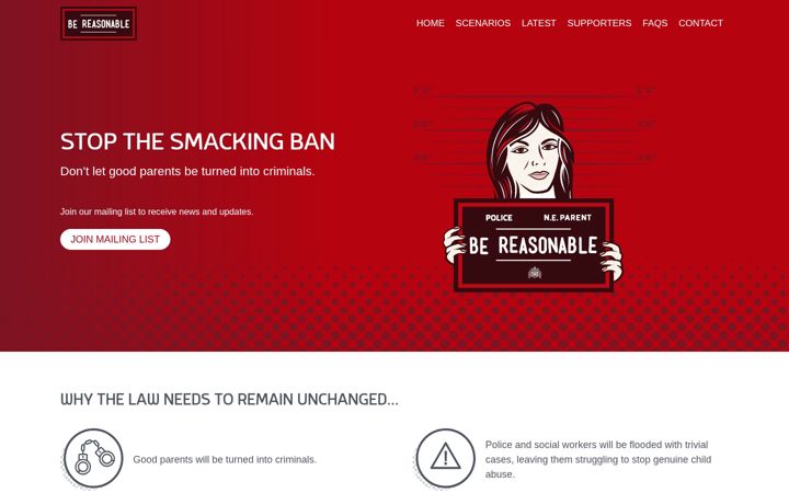 Screenshot of bereasonableengland.org