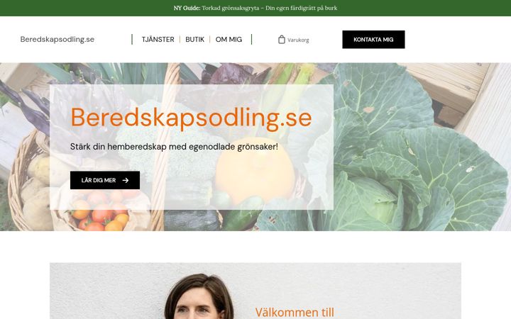 Screenshot of beredskapsodling.se