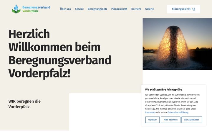 Screenshot of beregnungsverband.de