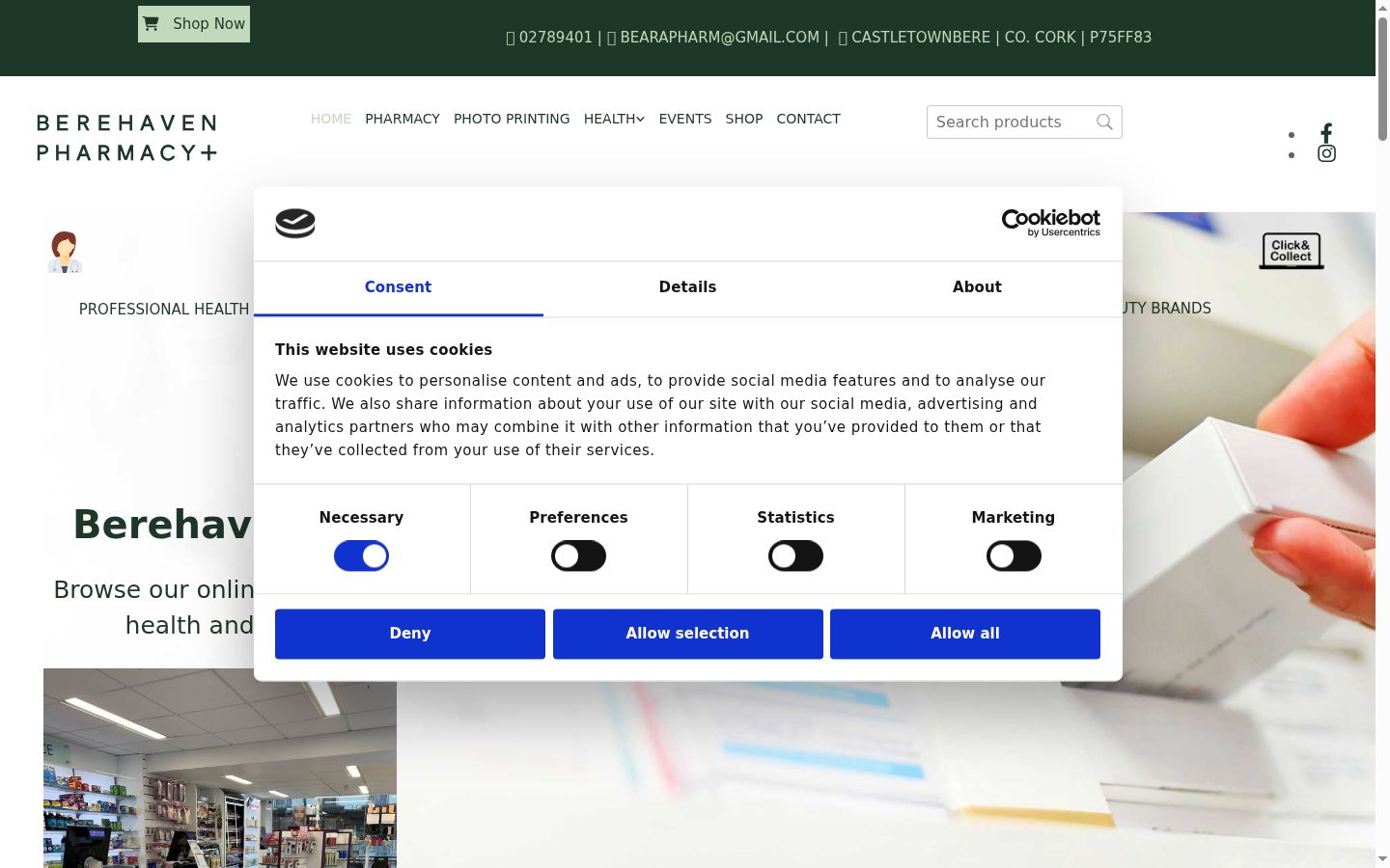 Screenshot van de toestemmingsbanner zoals getoond vóór enige interactie