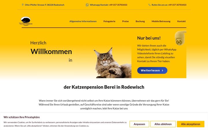 Screenshot of bereikatzenpension.de