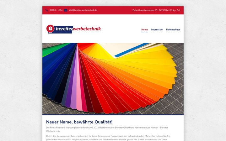 Screenshot of bereiter-werbetechnik.de