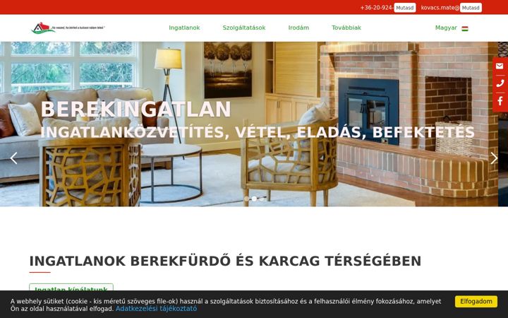 Screenshot of berekingatlan.hu