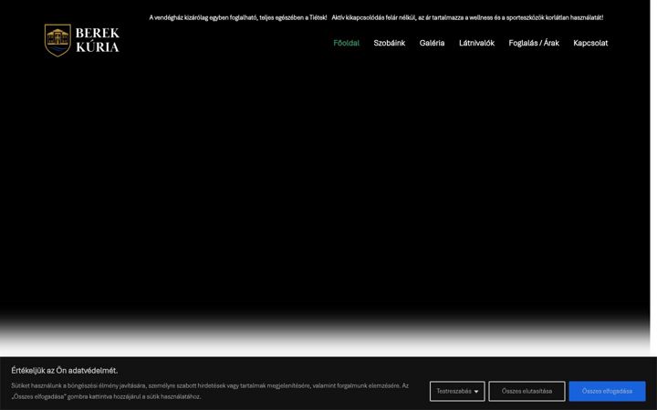 Screenshot van berekkuria.hu