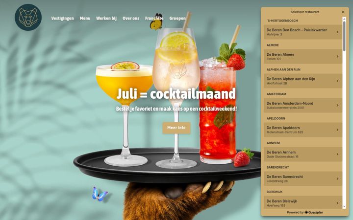 Screenshot van beren.nl
