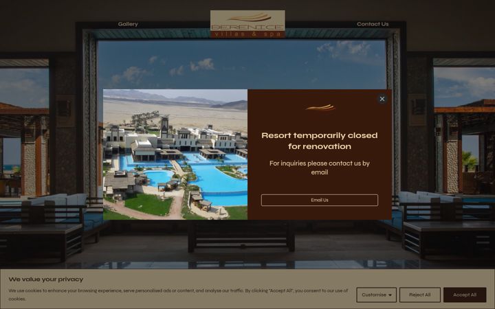 Screenshot of berenicevillasandsparesort.com