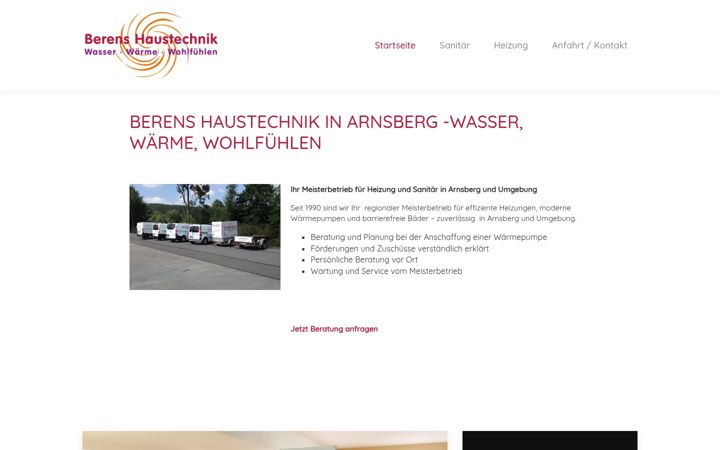 Screenshot of berens-haustechnik.de