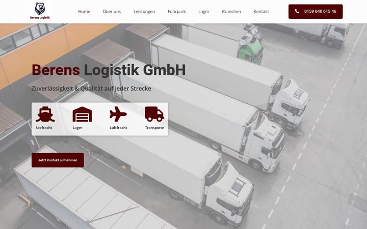 Screenshot of berens-logistik.de
