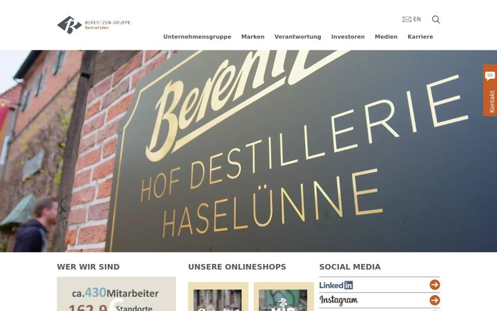Screenshot of berentzen-gruppe.de