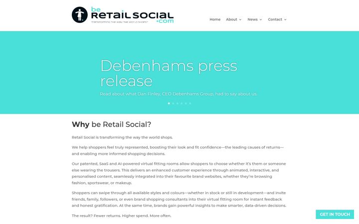 Screenshot of beretailsocial.com