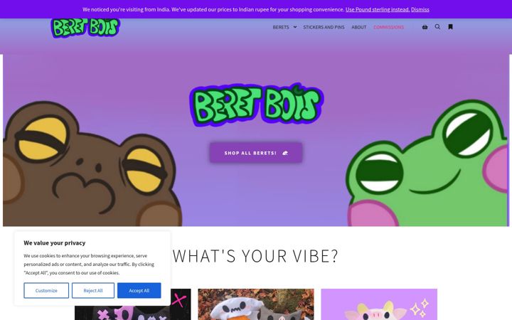 Screenshot of beretbois.com