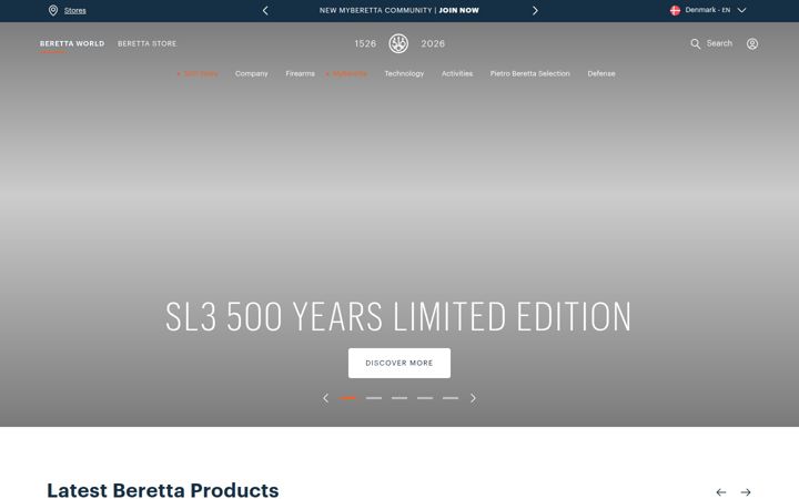 Screenshot of beretta.com