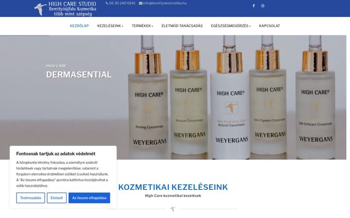 Skærmbillede af berettyokozmetika.hu
