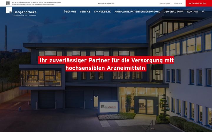 Captura de pantalla de berg-apotheke.de
