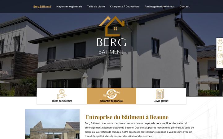 Screenshot of berg-batiment.fr
