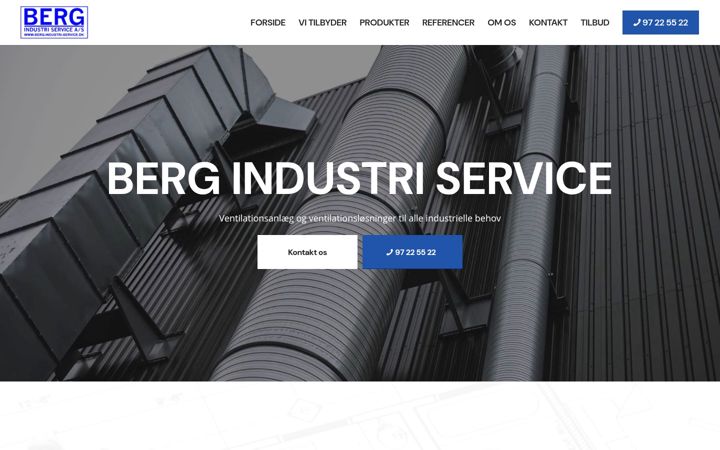 Screenshot of berg-industri-service.dk