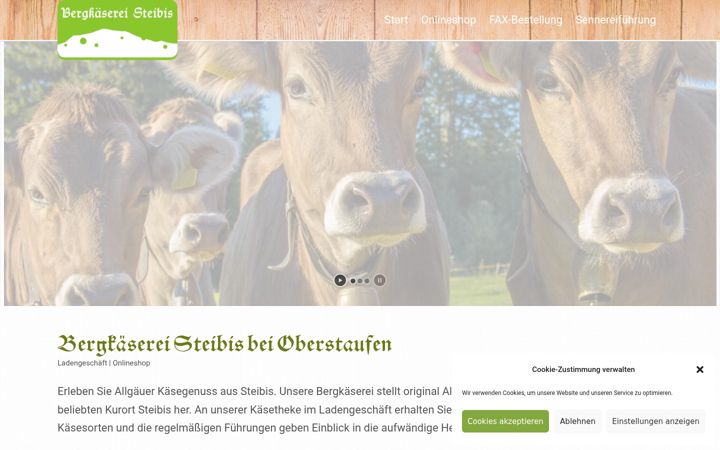 Screenshot of berg-kaese.de